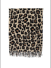 Load image into Gallery viewer, Wool blend leopard scarf
